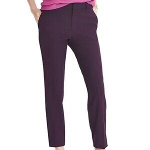 Banana Republic Purple Plum Eggplant Sloan Fit Broken In Slim Crop Ankle Pants 4